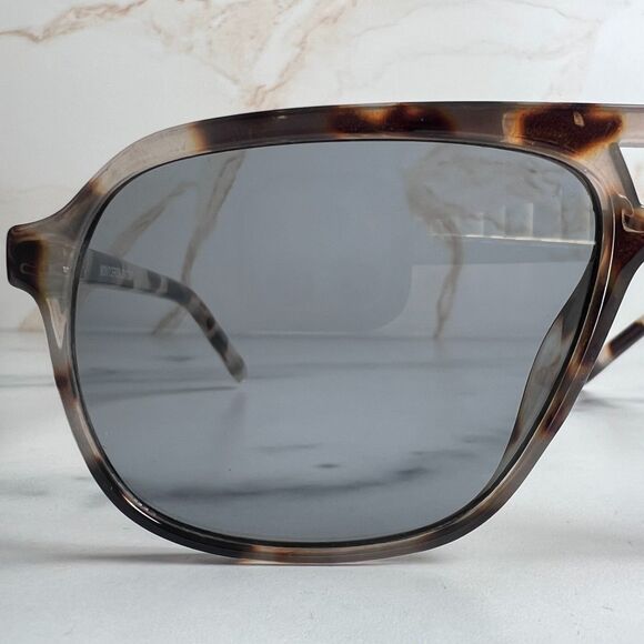 Aire Monoceros Aviator Sunglasses Cookie Tortoise Frame Smoke Tint Lens - Picture 3 of 9